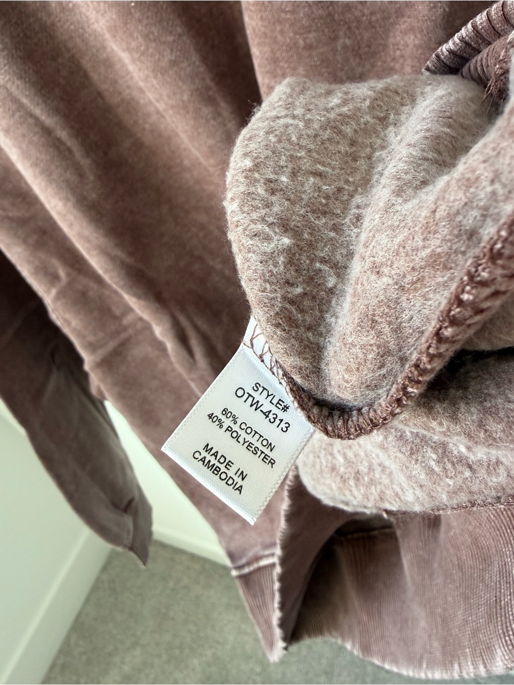 Zenana Acid Washed Crewneck Brown Sweater | S/M & L/XL - Picture 3 of 12